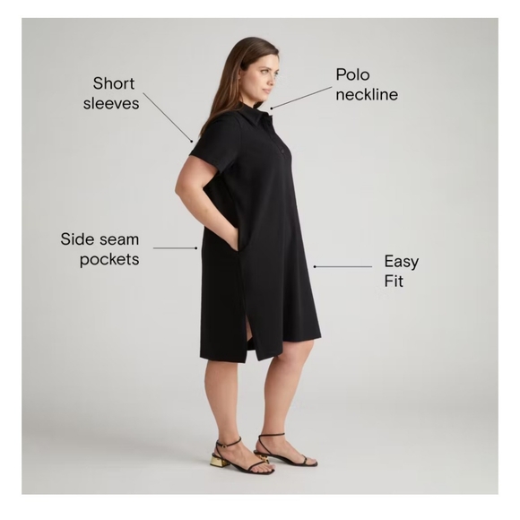 NWT Universal Standard French Terry Polo Dress - Picture 4 of 7